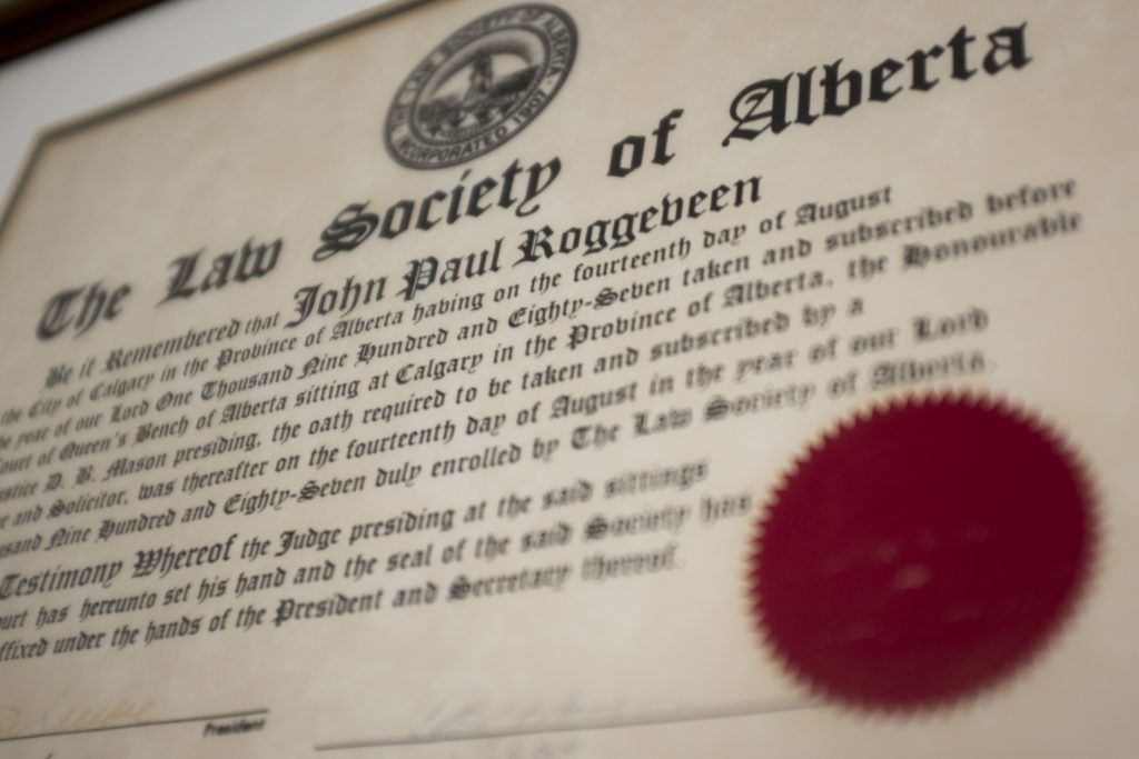 About yycLegal Law Society of Alberta Certification John P. Roggeveen